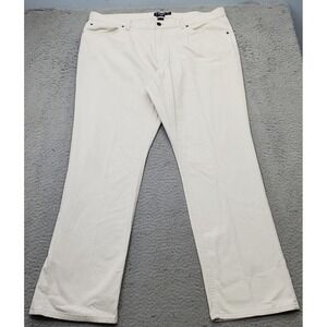 Chaps Straight Leg Jeans Men's 40x32 White Cotton Twill Classic‎ 5-Pocket Design